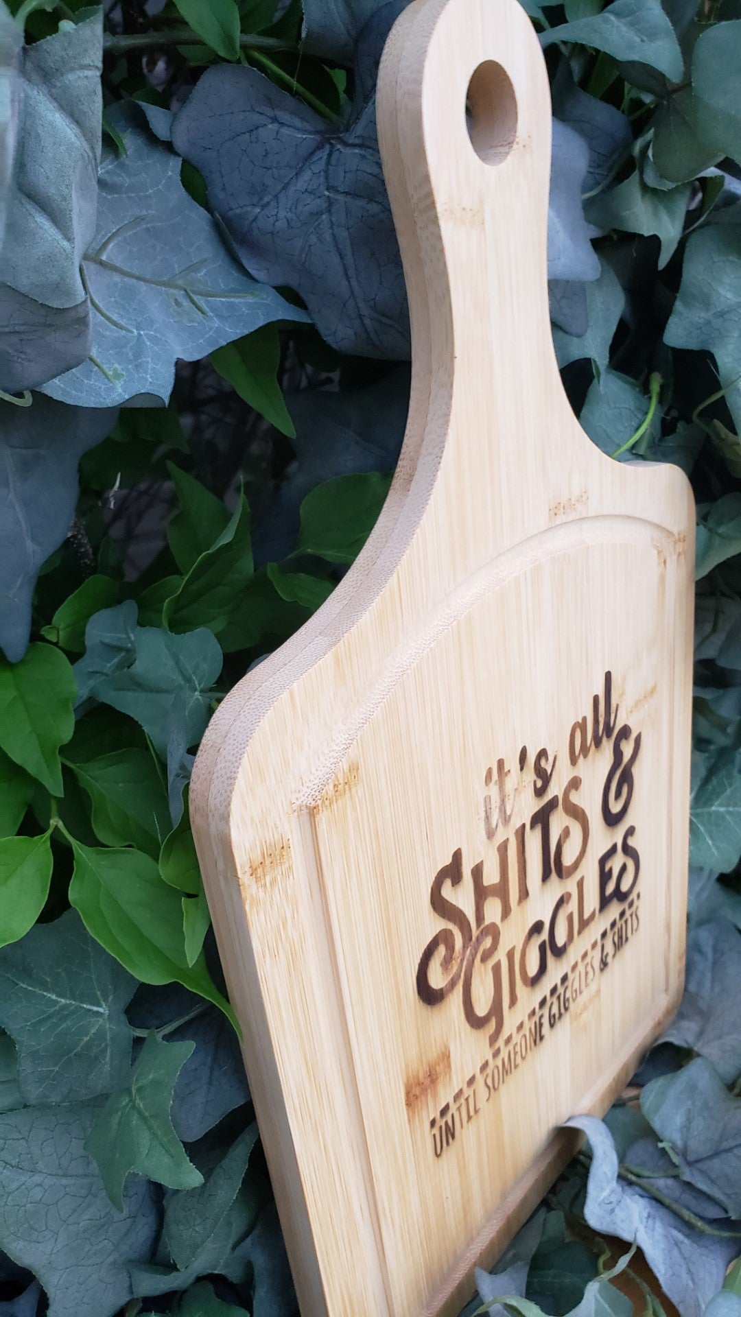 Cutting Board - Paddle Board- 16 x 9 - Bamboo - Shits and Giggles
