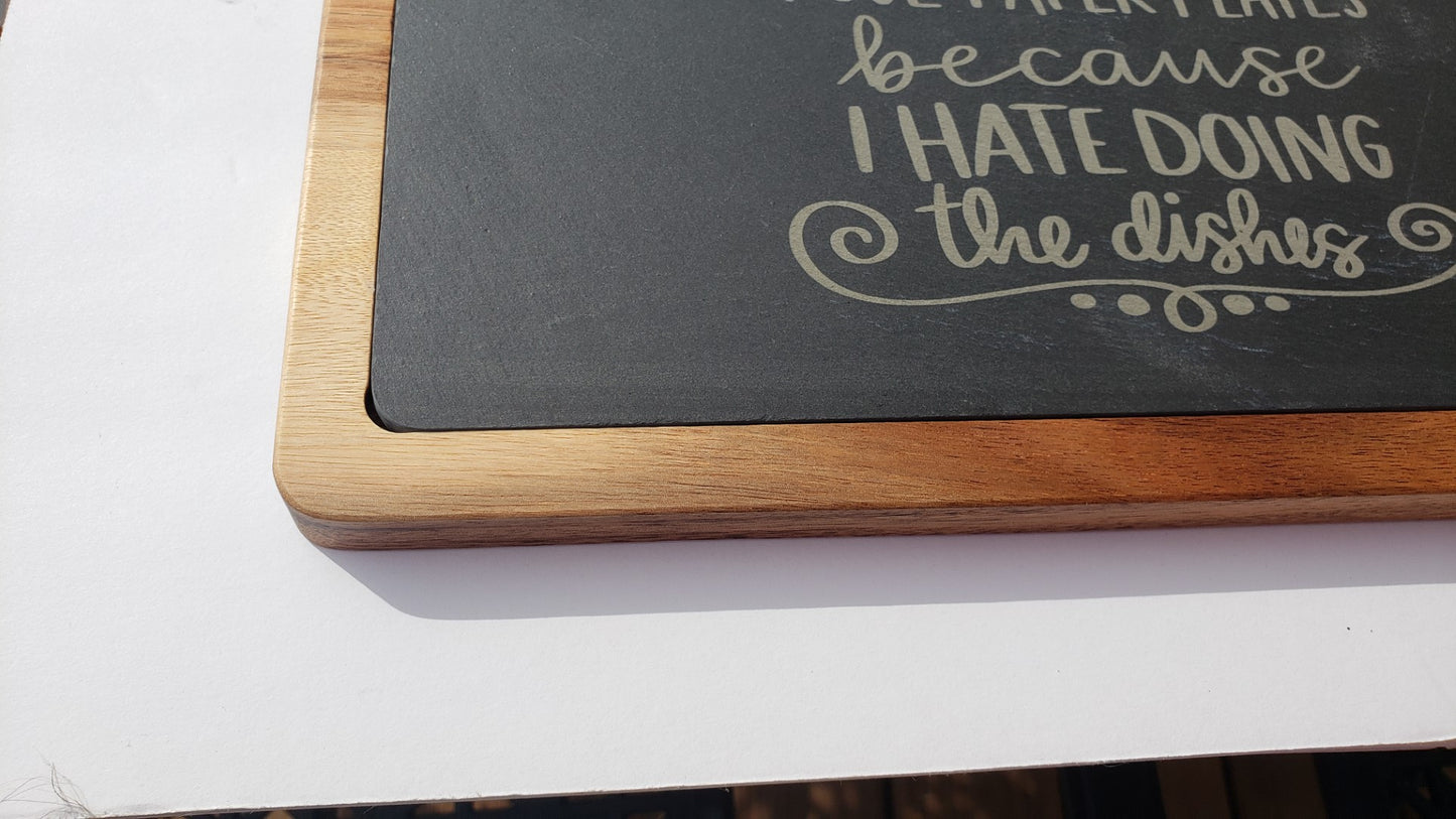 Slate Board - 13x9 No Handle - Roses are Red