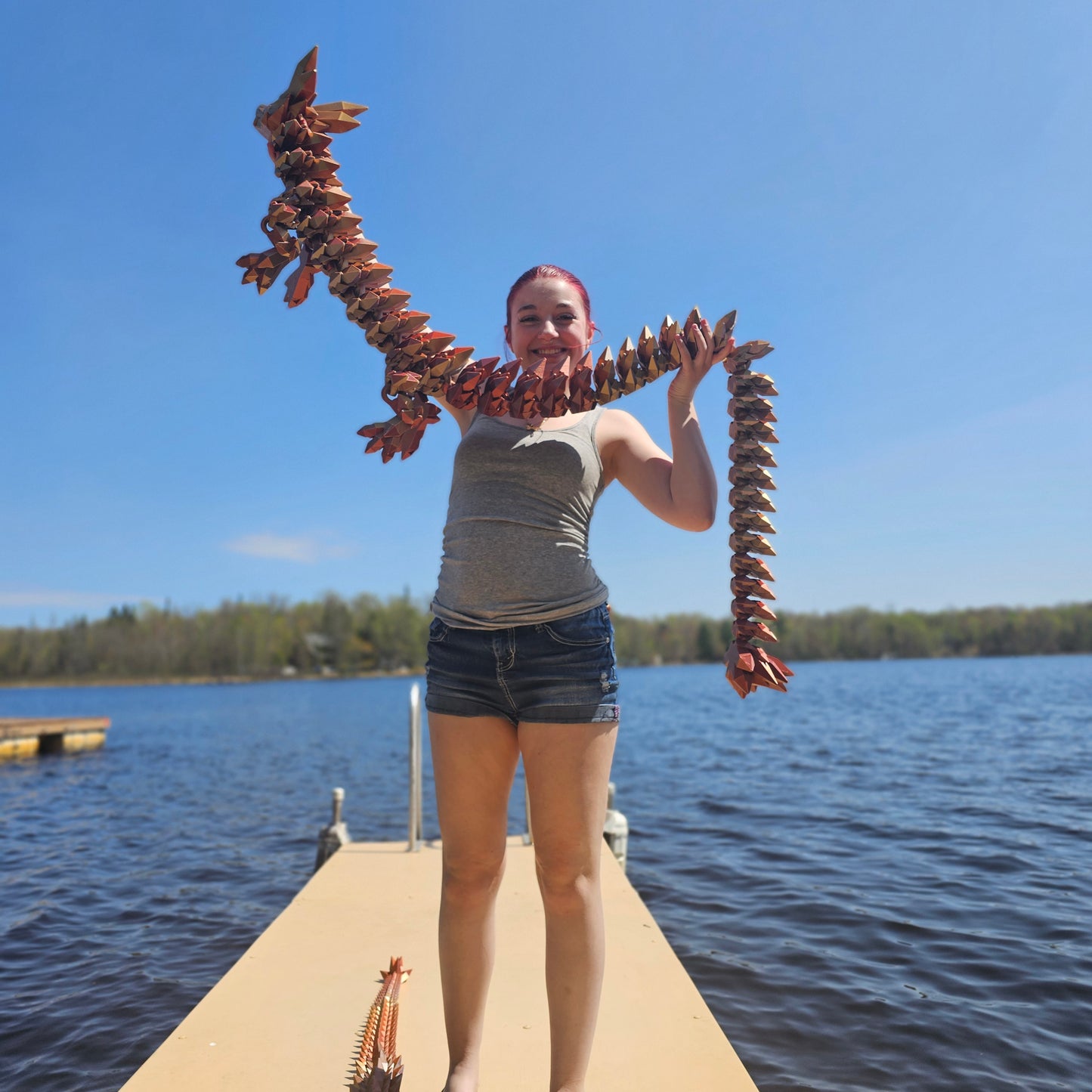 3D Print - GIGANTIC Crystal Dragon -6 feet long!