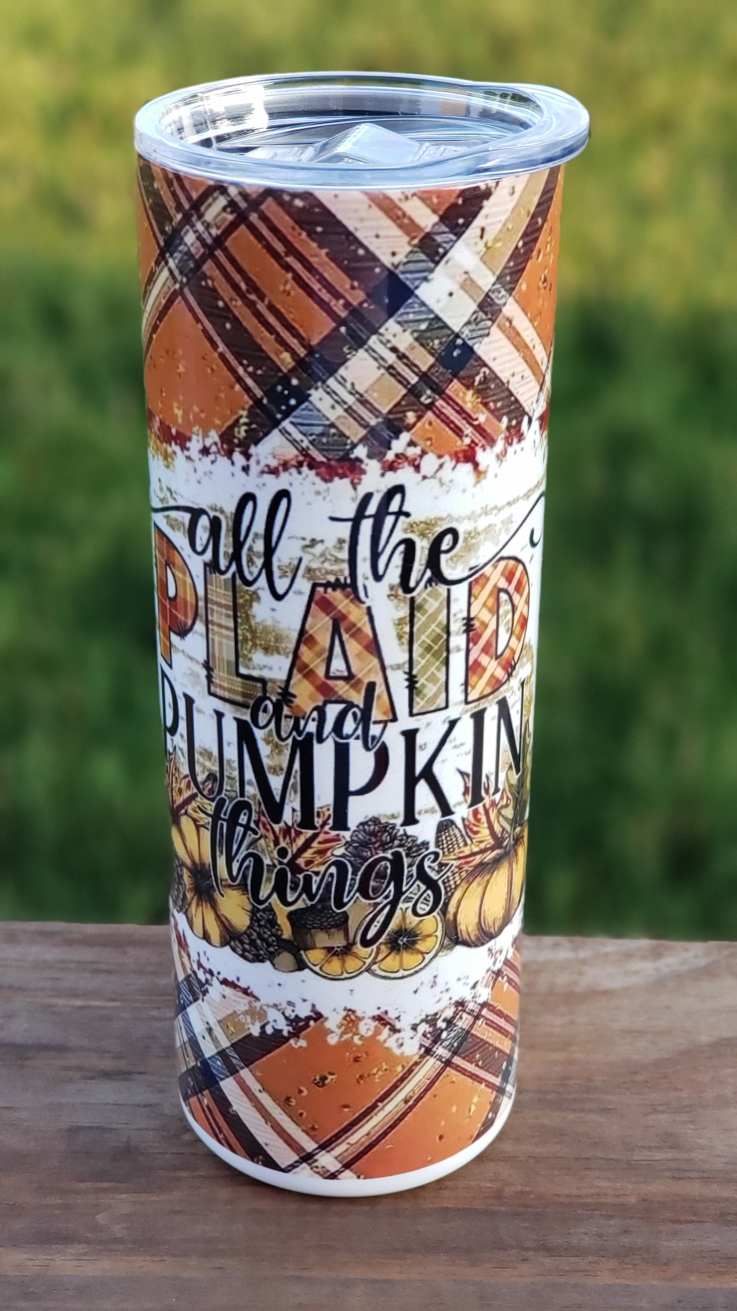 Tumbler - All the Plaid and Pumpkin Things