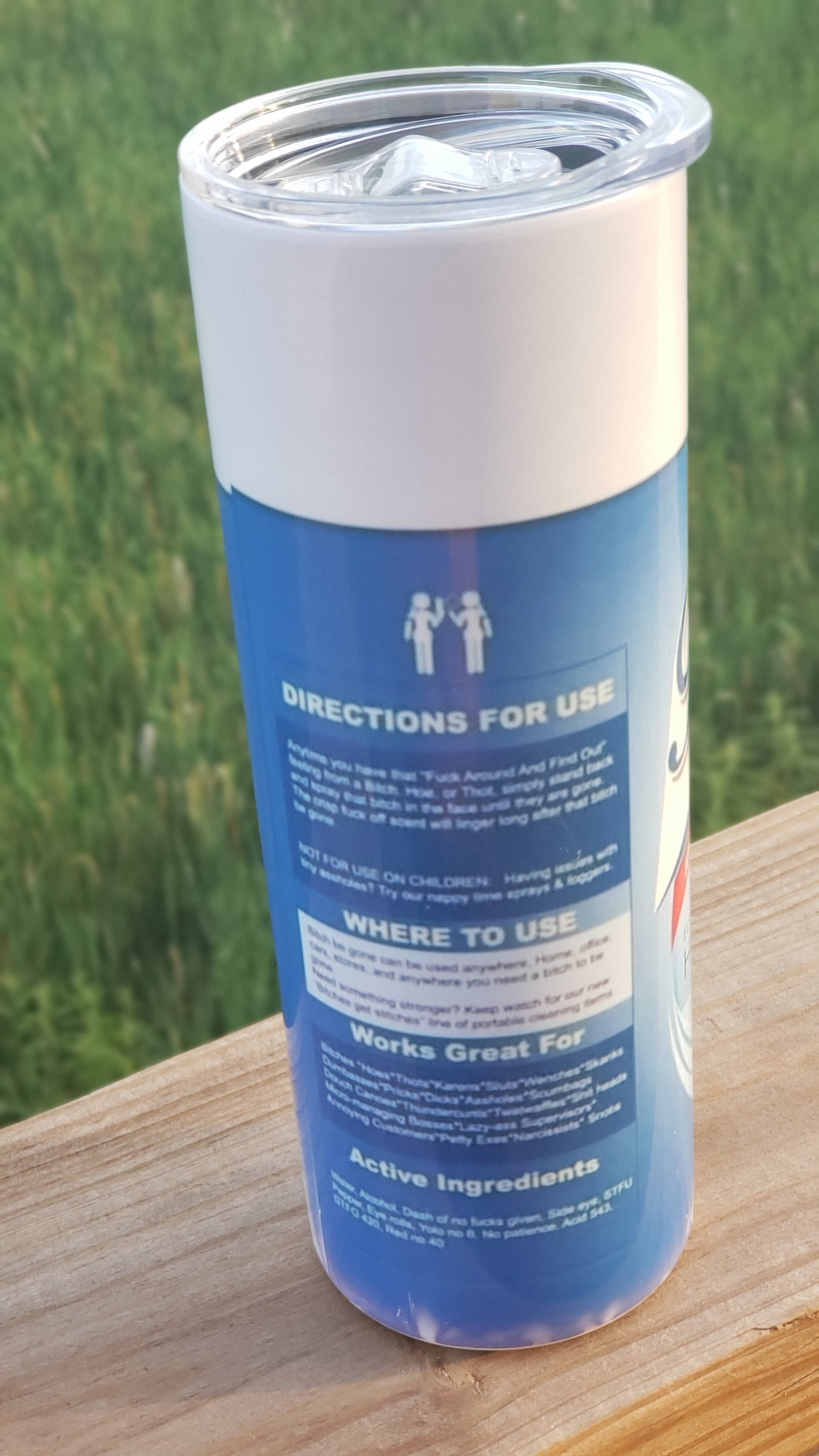 Tumbler - Bitch Be Gone Blue Bottle