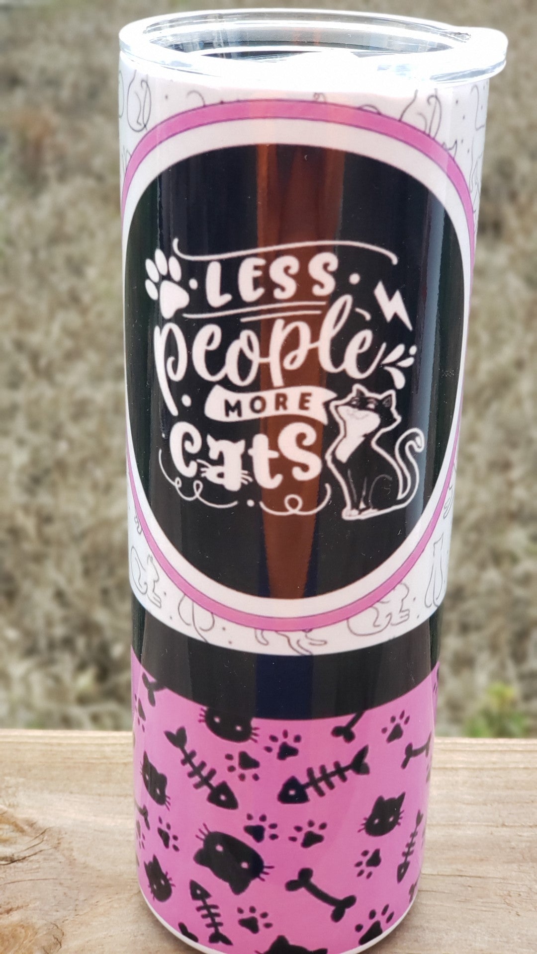 Tumbler - More Cats, Less People (Pink)