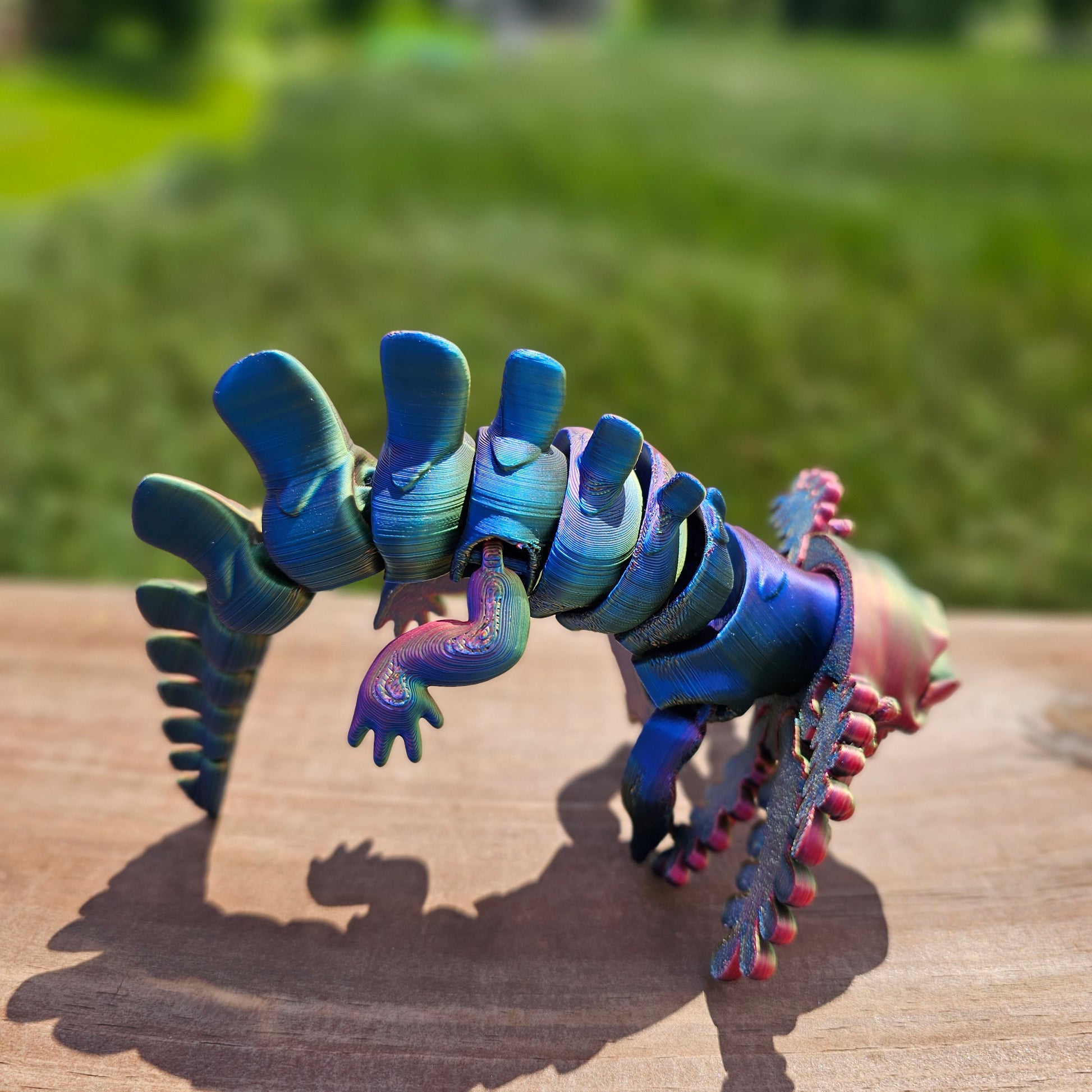 3D Printed Axolotl Minnesota Dragon  Muti color, Iridescent, color changing, rainbow colors, toy, cheap, inexpensive, colorful, articulating