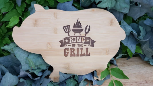 Cutting Board Pig- Bamboo -King of the Grill