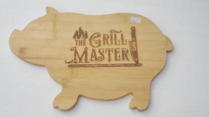Cutting Board - Bamboo - Pig - Grill Master