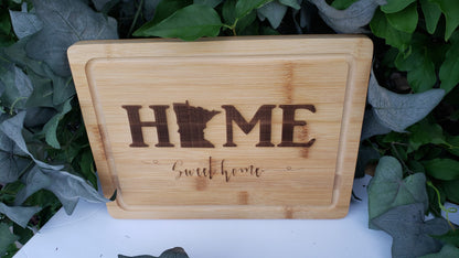 Cutting Board - Bamboo -12x9 - Home Sweet Home