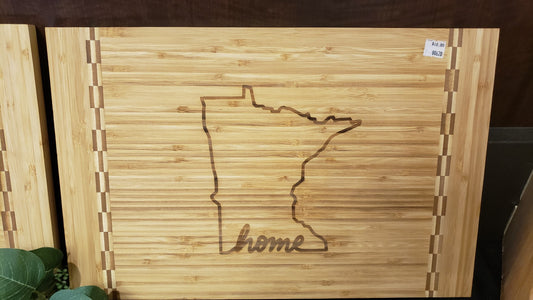 Cutting Board - 18 x 12 Butcher Block Home Silhouette