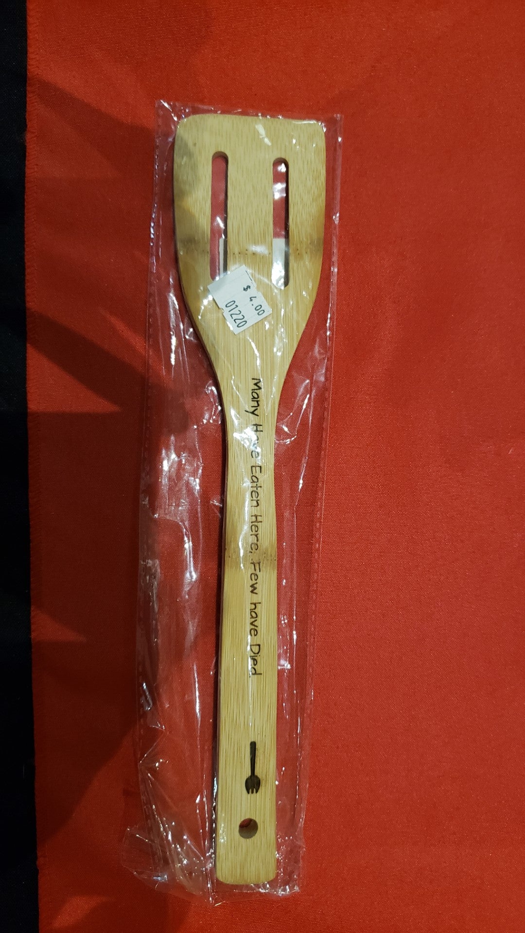 bamboo spatula engraved customized inexpensive gift personalized