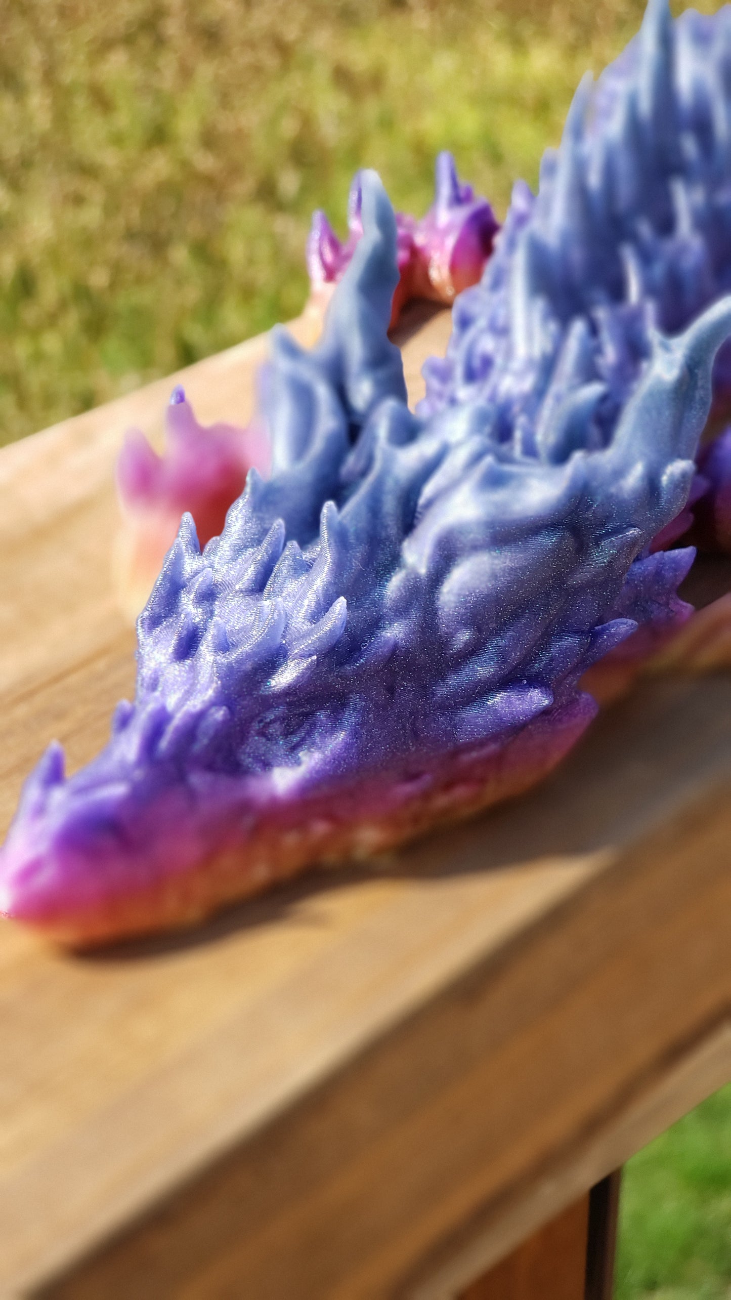 3D Printed Dragon, Multi-Color, Colorful, Articulating, Cheap, Inexpensive, Gift, Present, Filament, Color Changing, Long, Large, toy, animal, rainbow, purple, pink, orange