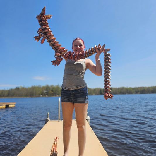 3D Print - GIGANTIC Crystal Dragon -6 feet long!