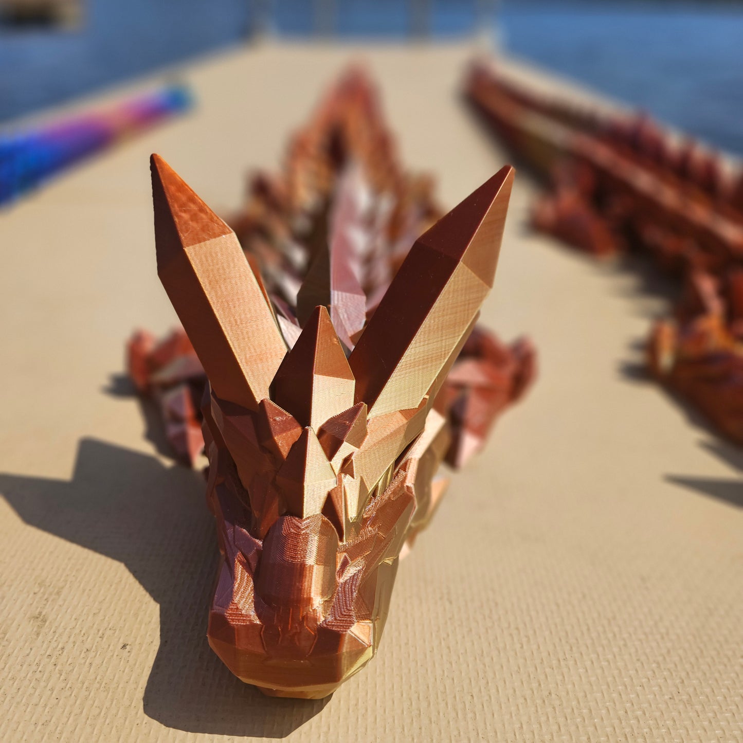 3D Print - GIGANTIC Crystal Dragon -8 feet long!