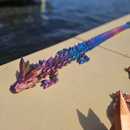3D Print - Extra Large Crystal Dragon -4 feet long!