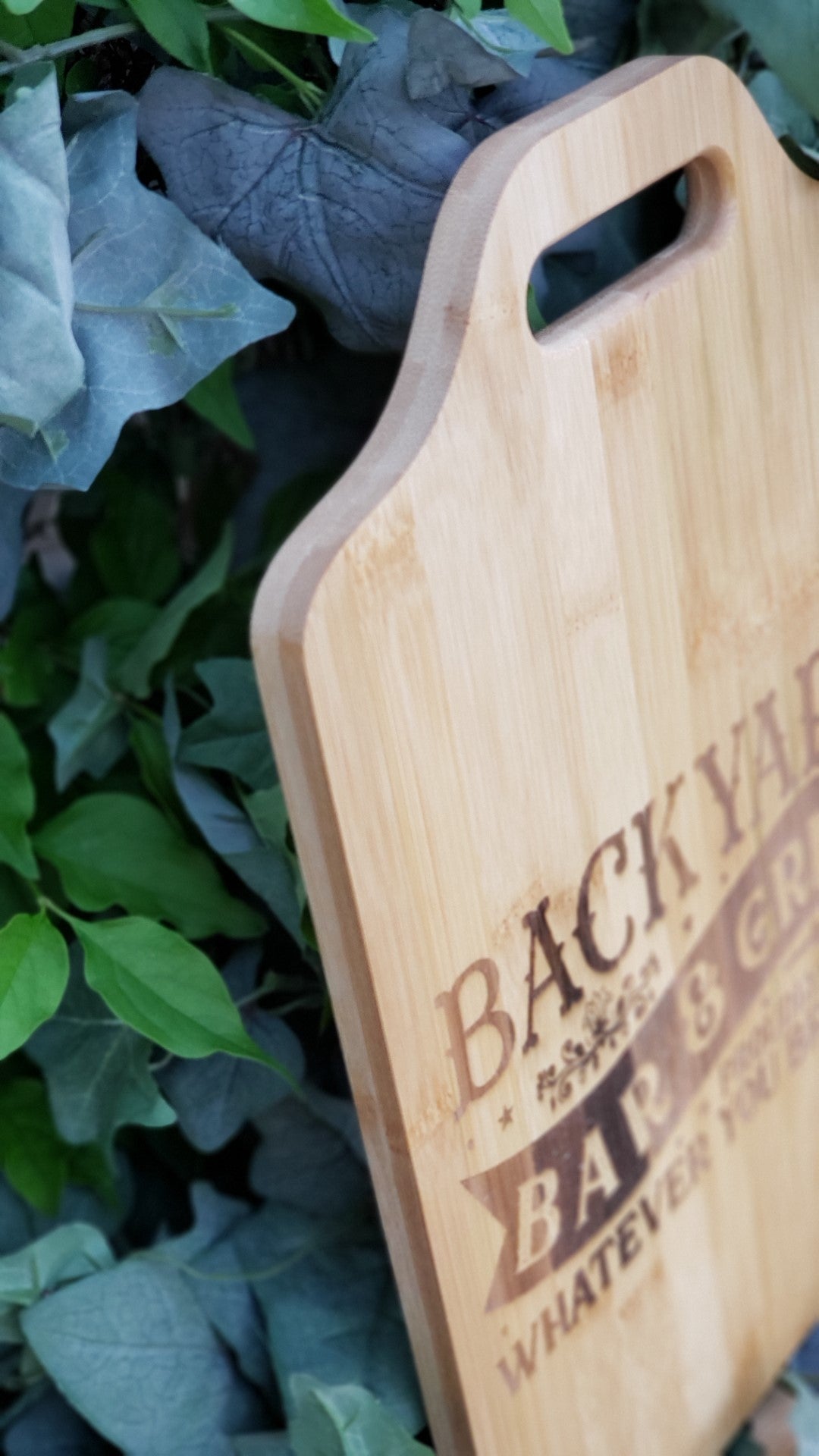 Cutting Board - 15 x 10 - Bamboo -Backyard BBQ