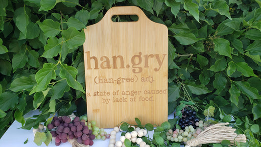 Cutting Board 15 x 10 Bamboo with Handle - Hangry