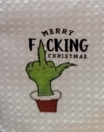 Waffle Towel - Merry Fucking Christmas