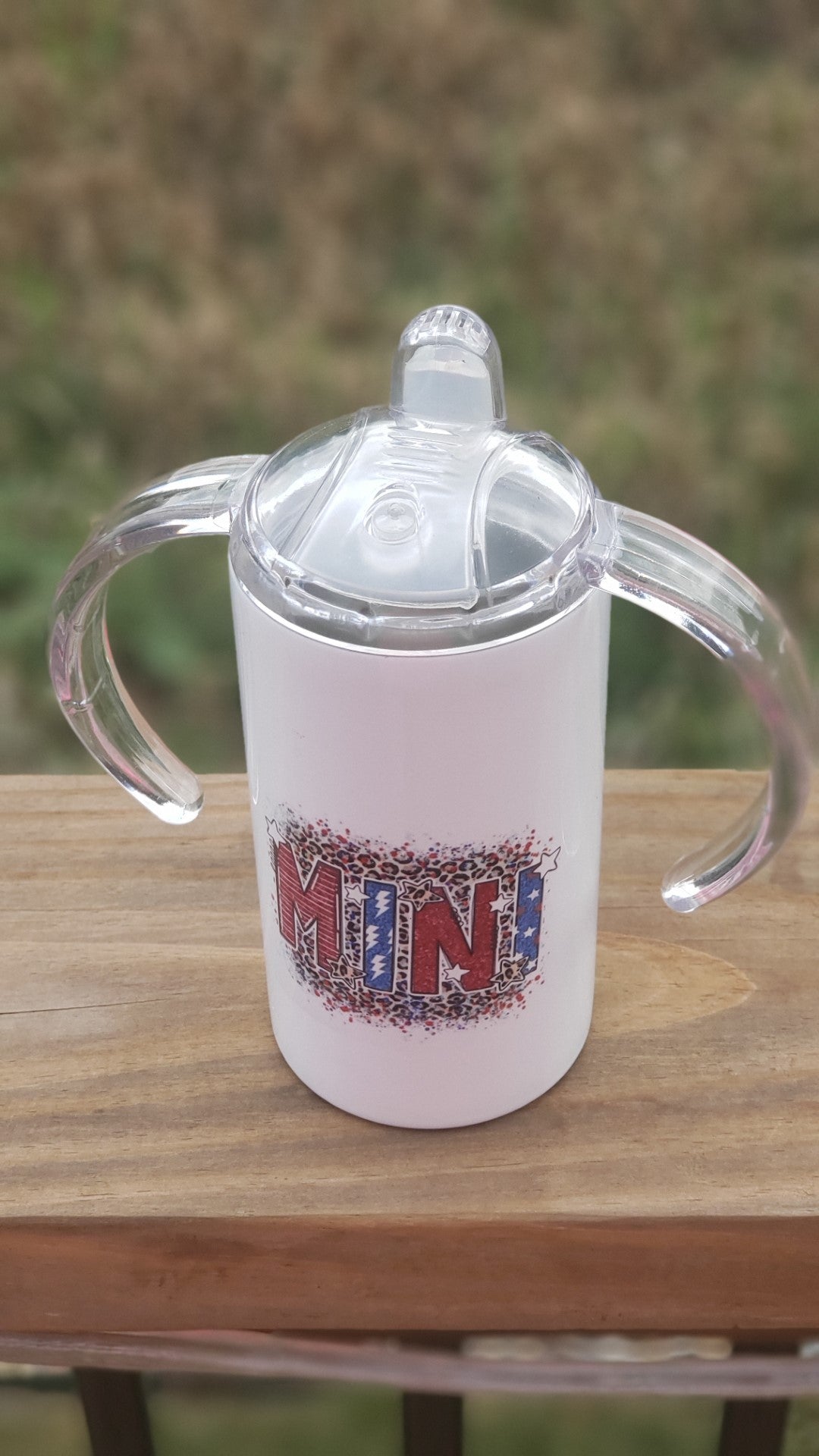 Sippy Cup -Mini Red, White and Blue