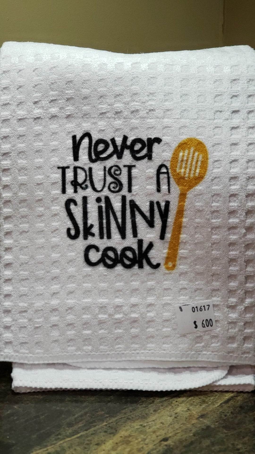 Waffle Towel - Never Trust a Skinny Cook