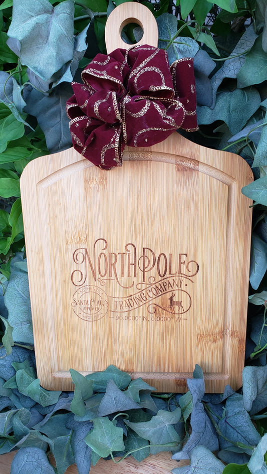 Cutting Board - 16 x 9 - Paddleboard Bamboo -North Pole Trading