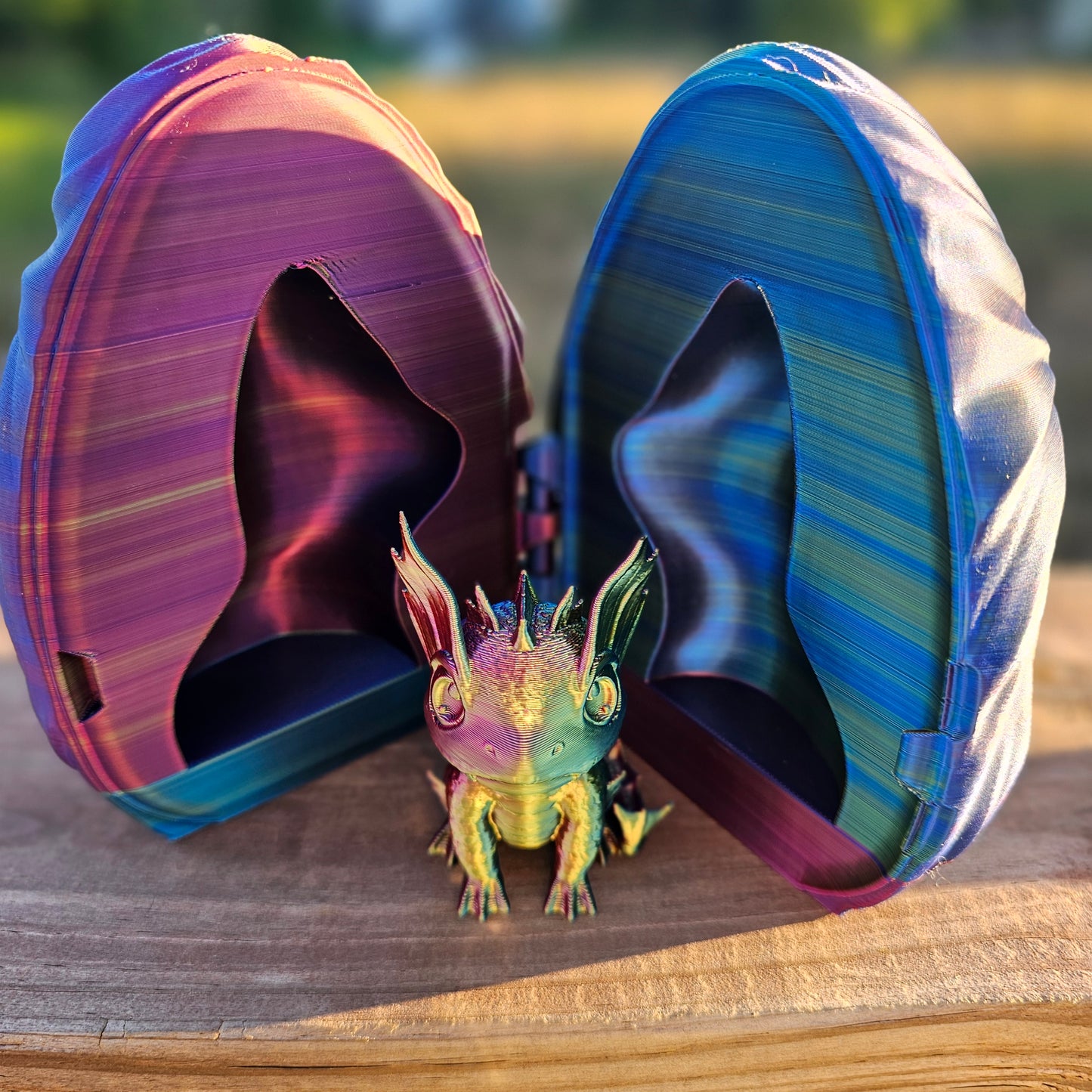 3D Print - Flip Open Egg and Dragon