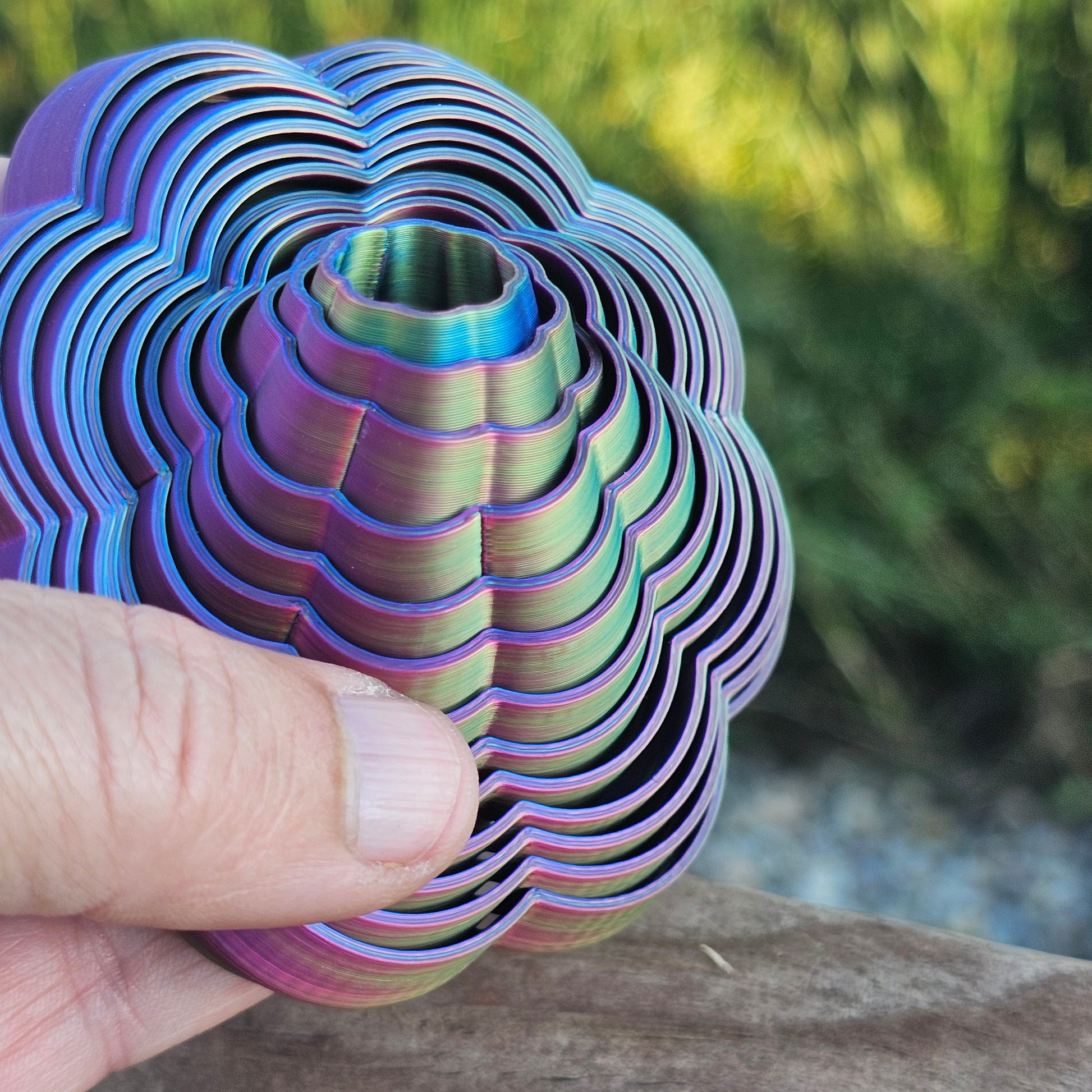 Fidget Spinner, flower, finger spinner, 3D Printed toy, multi-color, color changing, filament, cheap, inexpensive, Minnesota