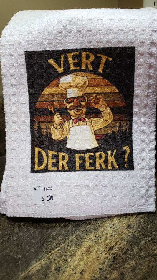 Waffle Towel - Vert the Ferk