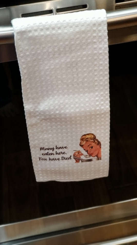 Waffle Towel - Many have Eaten Here, Few have died